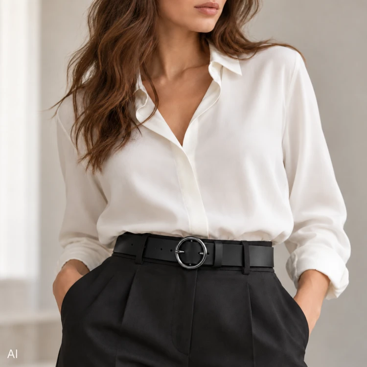 elegancka-stylizacja-damska-pasek-skorzany-harper-okragla-srebrna-klamra-gracio